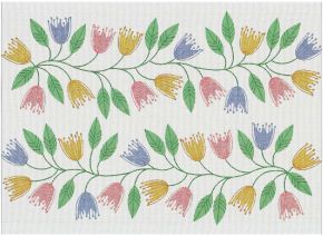 Ekeklund Spring Masterwort placemat (eco-tex) 35x48 cm white, green, blue, pink, yellow