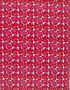 Marimekko Unikko (mini) red white fabric 1 x 1.4 m