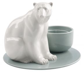 Dottir Nordic Design Winter Stories candlestick big bear hear height 12.5 cm