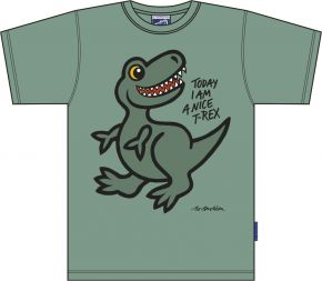 Bo Bendixen Unisex T-Shirt grey green T-Rex