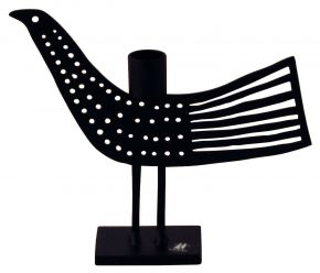 Bengt & Lotta Dot Bird candlestick height 26.5 cm black