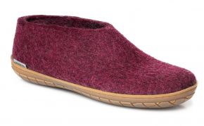 Glerups Modell A Unisex felted shoe rubber sole nature