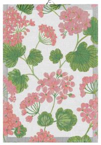 Ekelund Summer geranium tea towel (oeko-tex) 35x50 cm orange, white, green