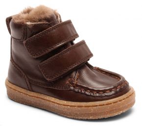 Bisgaard Boys kids Prewalker leather boot with velcro / lambskin lining Viggo