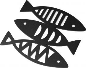 Bengt & Lotta Fish trivet 18,5x20 cm black