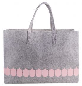 Muurla Vappu shopping bag made of recycled PET grey, pink