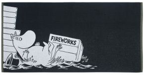 Finlayson Moomin Moominpapa plans fireworks bath towel (eco-tex) 70x140 cm black