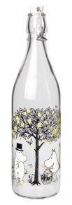 Muurla Moomins apples glass bottle closable 1 l