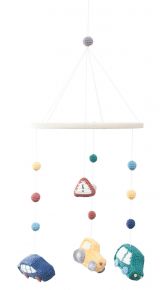 Sebra Little Driver Baby Mobile (crochet)