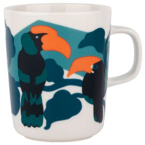 Marimekko Pepe Oiva mug 0.25 l cream white, turquoise, orange