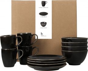 Broste Copenhagen breakfast set 12 pcs Nordic Coal black