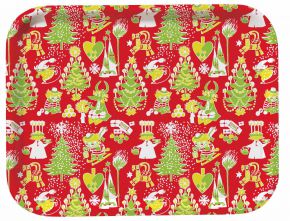 Opto Design Moomins Christmas pattern tray 20x27 cm