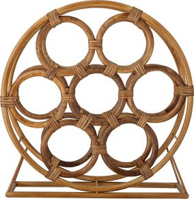 Bloomingville Carlos wine rack rattan height 42 cm width 15.5 cm length 40 cm natural