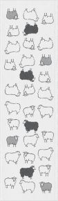 Ekelund Animals sheepfold table runner (oeko-tex) 35x120 cm grey, white