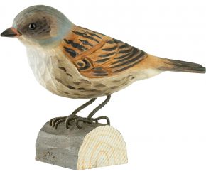 Wildlife Garden Decobird Dunnock hand carved