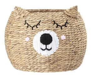 Bloomingville storing basket w. sleepy face height 40 cm