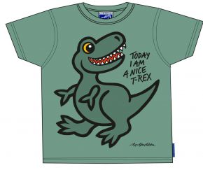 Bo Bendixen Unisex kids T-Shirt green T-Rex