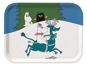 Opto Design Moomins Moomin on rendeer tray 20x27 cm