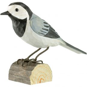 Wildlife Garden Decobird pied wagtail hand carved