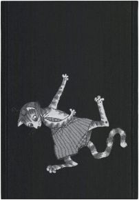 Ekelund Pettson & Findus play tea towel (oeko-tex) 35x50 cm black, white