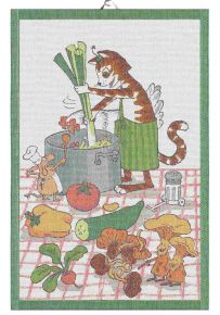 Ekelund Pettersson & Findus Cooking tea towel (eco-tex) 40x60 cm multicolor