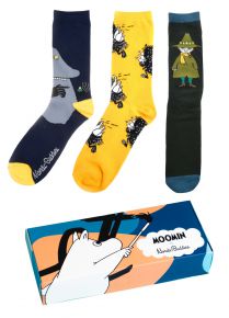 Nordicbuddies Men socks size EU 40-45 gift box 3 pcs Moomin GB01-E