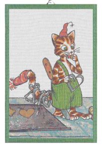 Ekelund Pettersson & Findus Gingerbread Bake tea towel (eco-tex) 40x60 cm multicolor