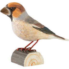 Wildlife Garden Decobird Hawfinch hand carved