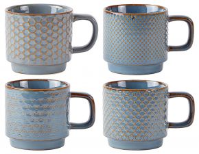 Villa Collection Reflection mug 0.35 l 4 pcs blue grey