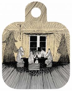 Muurla Moomin shadow cutting board / serving board 25x32 cm with 2 motifs
