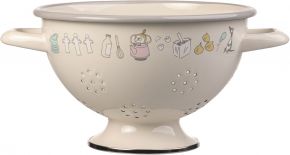 Muurla Moomins Bon Appetit colander height 13.5 cm Ø 20 cm enamel beige, multicolored