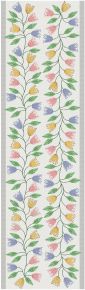 Ekeklund Spring Masterwort table runner (oeko-tex) 35x120 cm white, green, blue, pink, yellow