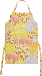 Vallila Nummi (bog) apron (eco-tex) yellow, orange, rust, pink, beige, white