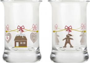Holmegaard Christmas 2023 shot glass 3 cl 2 pcs