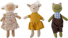 Bloomingville Mini Animal Friends Doll Set of 3 yellow, multicolored Wallis