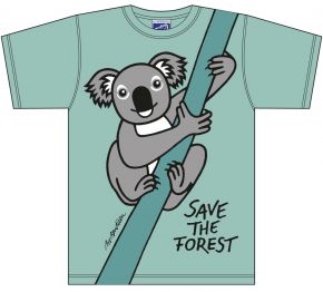 Bo Bendixen Unisex T-shirt green-grey Koala