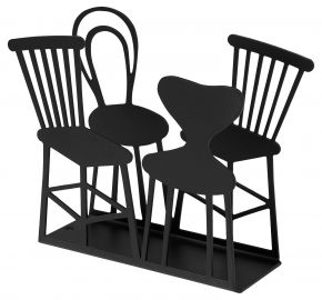 Bengt & Lotta chairs paper napkin stand 11x14 cm black