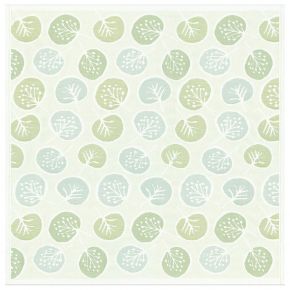 Ekelund Autumn Deciduous Forest center cover (oeko-tex) 75x75 cm green, white