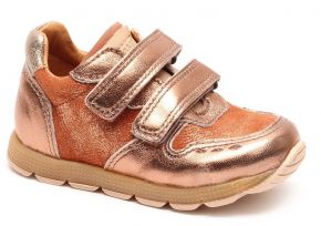 Bisgaard Girls kids sneakers with velcro Luka bronze