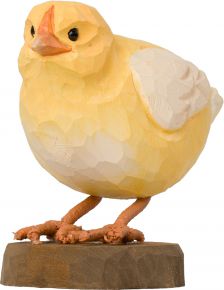 Wildlife Garden Decobird perky chick hand carved