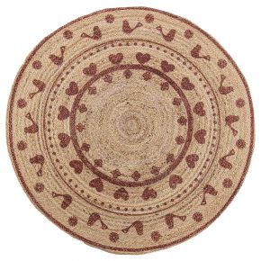Bloomingville tree rug jute Ø 120 cm red, natural Alav