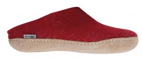 Glerups Modell B Unisex felted slipper leather sole