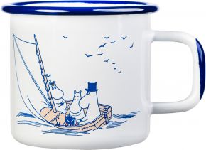 Muurla Moomin Sailor mug 0.37 l enamel white, blue