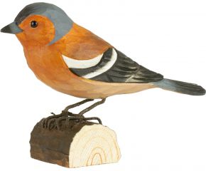 Wildlife Garden DecoBird chaffinch hand carved