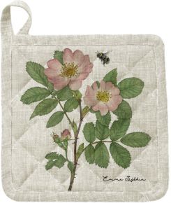 Emma Sjödin potholder 22x22 cm wild rose & Bumblebee