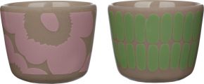 Marimekko Unikko / Alku (beginning) Oiva egg cup 2 pcs terra, mint, pink