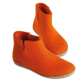 Glerups Model G felted boots orange