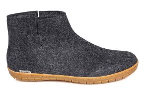 Glerups Modell G Unisex felted boot rubber sole nature