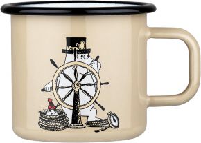 Muurla Moomins The Adventurer cup / mug enamel 0.37 l beige, black, white