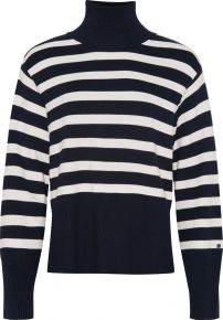 REDGREEN Ladies sweater with collar navy striped Kat